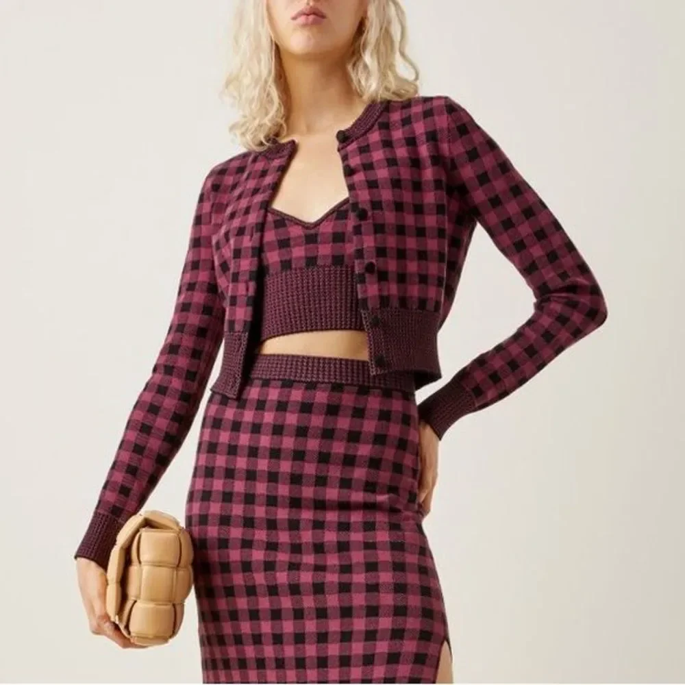 ALTUZARRA Tyler Gingham Crop Bralette - Picture 2 of 12